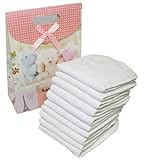 Nappy Cloth Diaper Insert Booster Doubler (Large 10 Pack 15x4 Inch) with Gift Bag