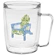 Swirls Adirondack Chair 18 oz Insulated Coffee Mug, Clear