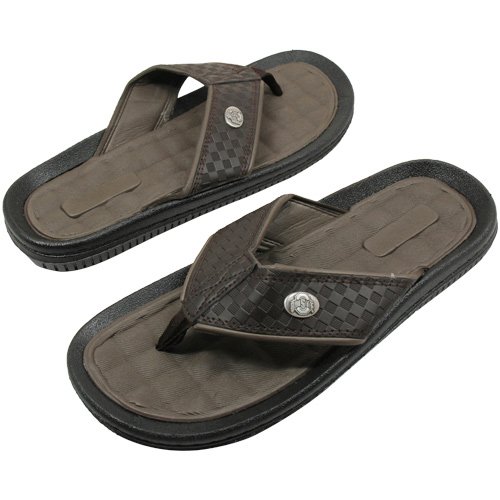 Ohio State Buckeyes Brown Weave Flip Flop Sandals (9)