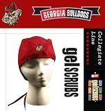 NCAA Georgia Bull Dogs Red Gelscrubs Caps