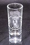 Police K9 German Shepherd Shield 2 oz. Etched Shooter Shot Glass