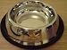24oz Stainless Steel Dog Bowl with Gold Crown and Three Encrusted Diamontie Stones