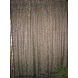 2 Brick Ash Brown Floral Motifs Silk Sari Window Panels Drapes Curtains 84 Inches