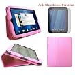 HappyZone - - Pink Portfolio Leather Case Cover with Muti-Function