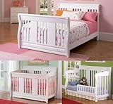 Versailles Convertible Crib with Conversion Kit (White) by Atlantic Furniture