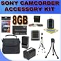 BigVALUEInc Accessory Saver FV70 Compatible Replacement Battery & Filter Kit Bundle for Sony 30mm Handycam Camcorders (HDR-CX110, HDR-CX150)+ More!