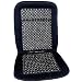Velour/Wood Bead Cushion - Black