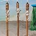 Lot of (03) Oriental Bamboo / Sea Shell 32" Luau Tiki Torch Tights
