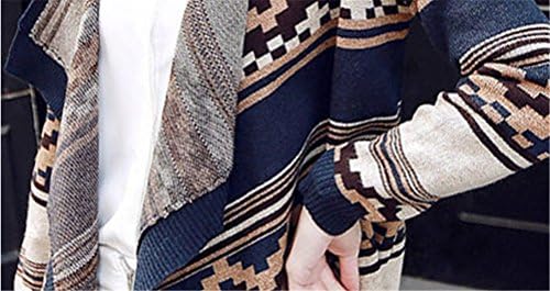 Womens Sexy National Wind Irregular Colorful Slim Knitting Cardigan Sweater Coat