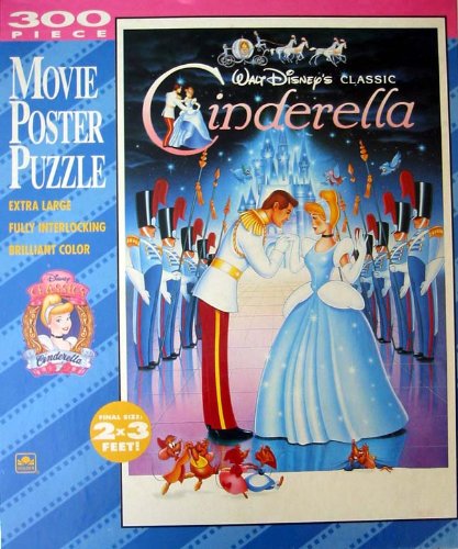 See Disney's Classic Cinderella Movie Poster Puzzle - 300 Pieces - 2x3 Feet Finished Size