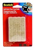 3M Scotch 750ES Self-Stick Rubber Pads, Brown Hex, 6-Pack