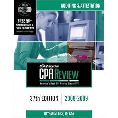 Bisk CPA Review: Auditing & Attestation - 37th Edition 2008-2009 (Comprehensive CPA Exam Review Auditing & Attestation) (Cpa Comprehensive Exam Review Auditing and Attestation)