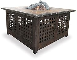 Blue Rhino GAD860SP LP Gas Outdoor Firebowl with Slate/Marble Mantel