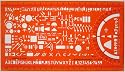 Metric Electrical and Electronic Installation Symbols Drawing Template Stencil - Engineering Drafting Supplies - Layout Plan Schematic Wiring Trace Gabarit de Dessin