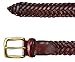 796-OXB - Toneka Men’s Woven Oxblood/Cordovan Full grain Braided Leather Dress Belt