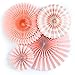 My Mind's Eye Basics Party Fans, Coral Color, Set of 4