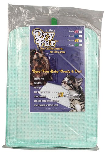Childrens Toyshop  Pet Supplies : Dry Fur Pet Carrier Insert Large Green 2pk