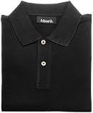 Ashworth Men's Classic Solid Pique Short Sleeve Knit Shirt (Black, Medium)