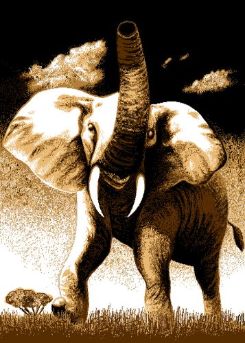 Animal Area Rug, Home Dynamix Zone 5'x8' Elephant