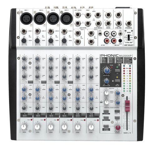 Phonic MU200XP 200W 8 Channel Powered Mixer with DFX