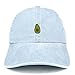 Trendy Apparel Shop Avocado Embroidered Washed Cotton Adjustable Cap - Light Blue
