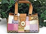 Coach Signature Patchwork Satchel Spring 2009 Pink/Brown
