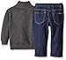 Nautica Baby-Boys 3 Piece Set Woven Marled Neck Sweater Denim Pant