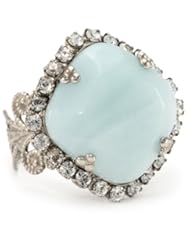 Sorrelli "Aegean Sea" Rose-Cut Amazonite Adjustable Ring