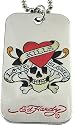 Ed Hardy Love Kills Slowly Skull Dog Tag