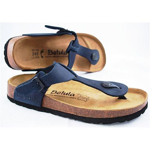 Birkenstock Navy Blue Nubuk Thong Sandal (Betula,Shoes ,Womens Shoes ...