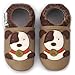 Momo Baby Infant/Toddler Puppy Taupe Soft Sole Leather Shoes - 0-6 Months/1-2.5 M US Infant
