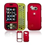 Red Rubber Feel Snap-On Cover Hard Case Cell Phone Protector for LG GT365 N ....