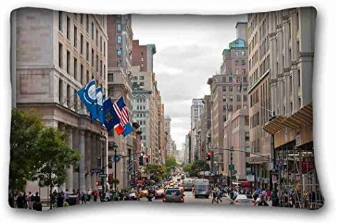 Custom Cotton &amp; Polyester Soft City Custom Zippered Pillow Case 20x30 inches(one sides) from Surprise you suitable for Full-bed