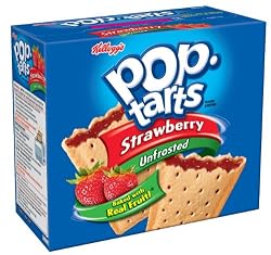Pop-Tarts, (Not Frosted) Strawberry, 12-Count Boxes (Pack of 12)