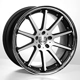 20 Cs10 Bmw Wheels & Tires Pkg - Matte Silver Face W Matte Black Lip-(4Pcs) by Audio City Wheels