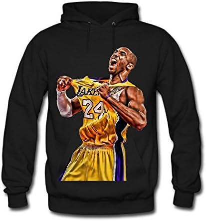 QILEI Fashion Printing Customized Kobe Bryant Men's Classic Hoodie Sweatshirt Medium Black