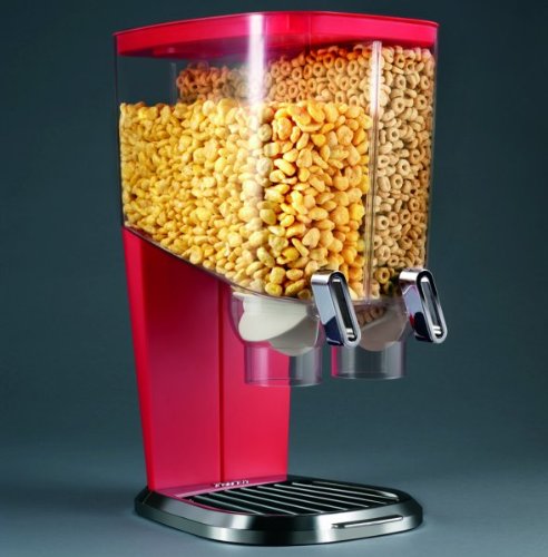 Rosetto EZ Serv 300 Cereal and Snack Dispenser, Red