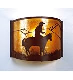 LAMPS BEAUTIFUL Rustic Lodge Western Cowboy Wall Sconce by Meyda Tiffany--Excellent customer service--see our feedback.