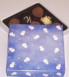 Scott's Cakes Cocoa Covered Dark & White and Dark & White Chocolate Truffles 1/2 Pound Snowman Box