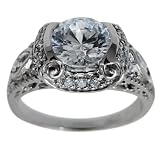 Antique Diamond Ring Setting GIA CERTIFIED G SI1 .75ct Center