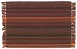Durable Hand Woven 100% Cotton Colorful Orange and Brown Striped Placemat 12x18 Inches Set / 6