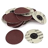 uxcell サンディングディスク　布研磨剤製プラスチック製バラブラウン　サンダー用　80グリットサンドペーパー　30個入