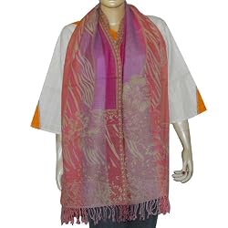 Rectangular Wool Scarf Women Winter Clothes Handmade 27 x 72 inches