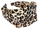 L. Erickson USA Scarf Headband - Golden Leopard 100% Silk Charmeuse