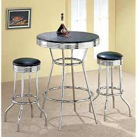 NEW BAR TABLE W. TWO SWIVEL STOOLS SET by Cross