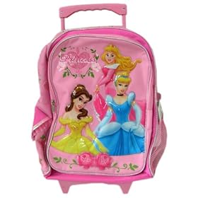 Disney Princess Luggage - Full size 3 Princess Rolling Backpack by Disney
