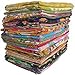 10 Pieces Mix Lot of Indian Tribal Kantha Quilts Vintage Cotton Bed Cover Throw Old Sari Made Assorted Patches Made Rally Whole Sale Blanket