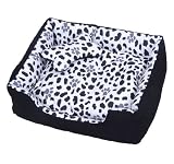 COUSSIN MATELAS CORBEILLE PANIER LIT POUR CHIEN CHAT AVEC OREILLER 120X90X30CM NEUF