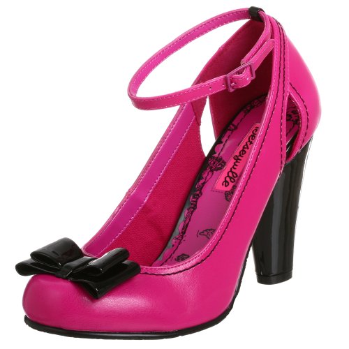 Buy Betseyville Women's Genna Ankle Strap Pump,Pink,8 M Today