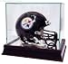 UV Glass Mini Helmet Display Case w/Cherrywood Base